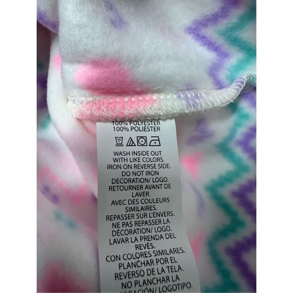 NWT The Children's Place Girl Fleece Hooded Pullover Patterned Fairsile Size S